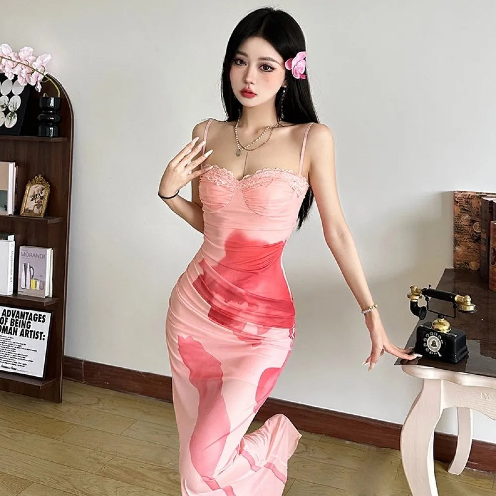 Flower Print Maxi Dress