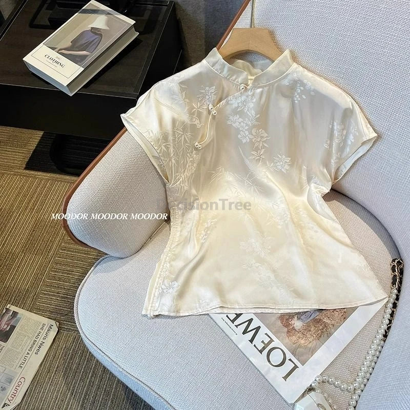 Chinese Style Printed Shirt